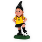 Preview: Borussia Dortmund BVB Gartenzwergin mit Fußball 27 cm Polyresin